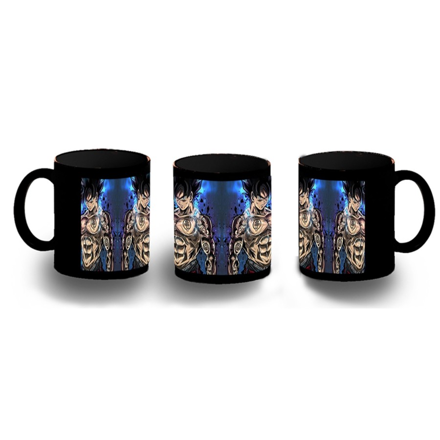 TAZA COMPLETAMENTE NEGRA Goku ultra instinto banda callejera yakuza personalizada