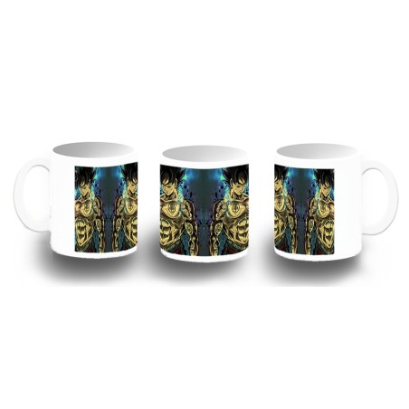 TAZA FOTOLUMINISCENTE Goku ultra instinto banda callejera yakuza BRILLA OSCURIDAD