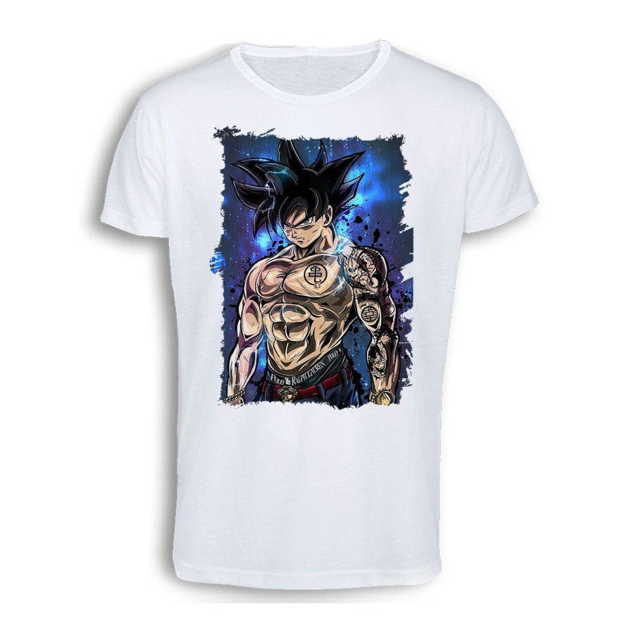 CAMISETA TACTO ALGODÓN Goku ultra instinto banda callejera yakuza cómoda personalizada