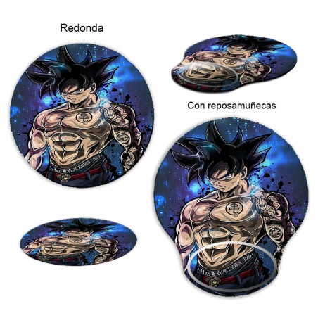 ALFOMBRILLA REDONDA Goku ultra instinto banda callejera yakuza pc raton