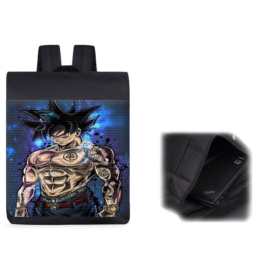 PACK MOCHILA Y ESTUCHE Goku ultra instinto banda callejera yakuza material escolar