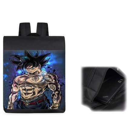 PACK MOCHILA Y ESTUCHE Goku ultra instinto banda callejera yakuza material escolar