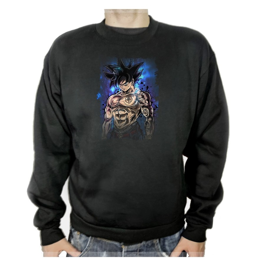 SUDADERA NEGRA Goku ultra instinto banda callejera yakuza adulto poliester algodón personalizada