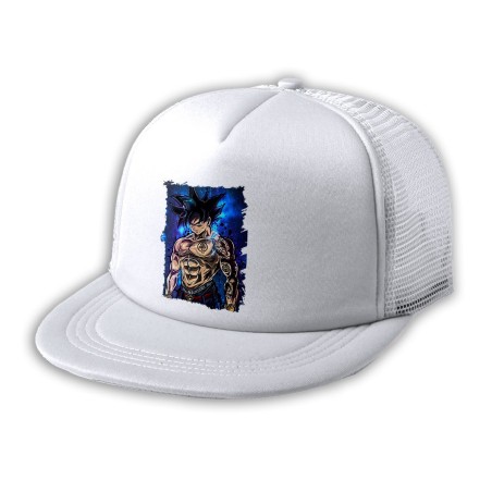 GORRA 5 PANELES REDECILLA TRASERA Goku ultra instinto banda callejera yakuza estilo rapero