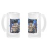 JARRA CERVEZA CRISTAL Goku ultra instinto banda callejera yakuza esmerilada esmerilado 500ml