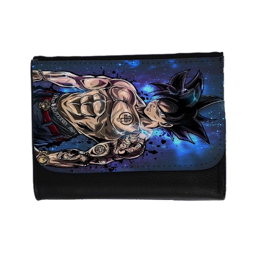 BILLETERA BILLETERO Goku ultra instinto banda callejera yakuza unisex negro monedero