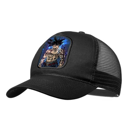 GORRA NEGRA CON REJILLA Goku ultra instinto banda callejera yakuza moda deporte