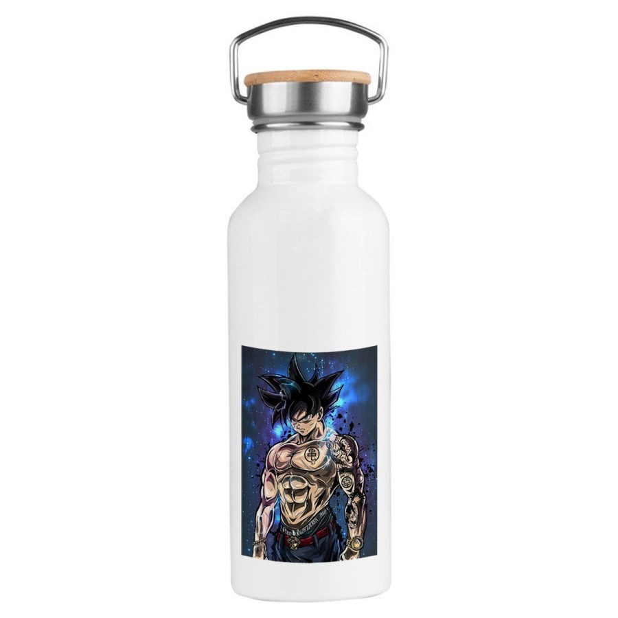 BIDON 750 ML ACERO INOXIDABLE ESTILO RETRO Goku ultra instinto banda callejera yakuza deporte deportivo botella