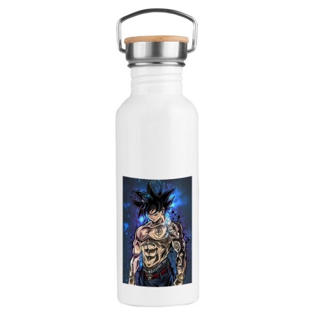 BIDON 750 ML ACERO INOXIDABLE ESTILO RETRO Goku ultra instinto banda callejera yakuza deporte deportivo botella