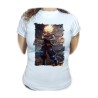 CAMISETA MUJER dragon ball z goku ssj realista real moda personalizada