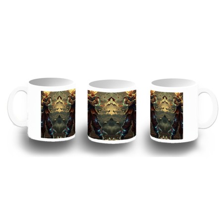 TAZA FOTOLUMINISCENTE dragon ball z goku ssj realista real BRILLA OSCURIDAD