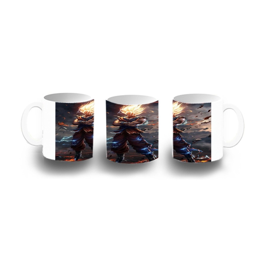 TAZA DE PLASTICO dragon ball z goku ssj realista real niños personalizada
