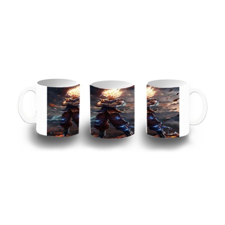 TAZA DE PLASTICO dragon ball z goku ssj realista real niños personalizada