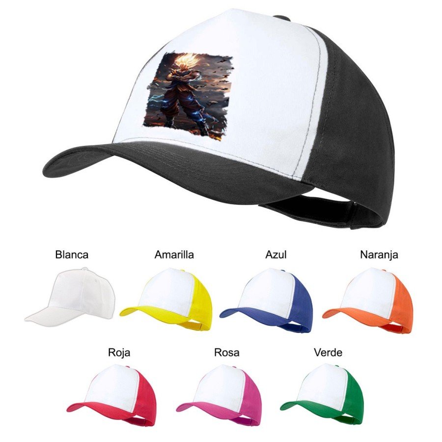 GORRA COLORES dragon ball z goku ssj realista real color personalizada