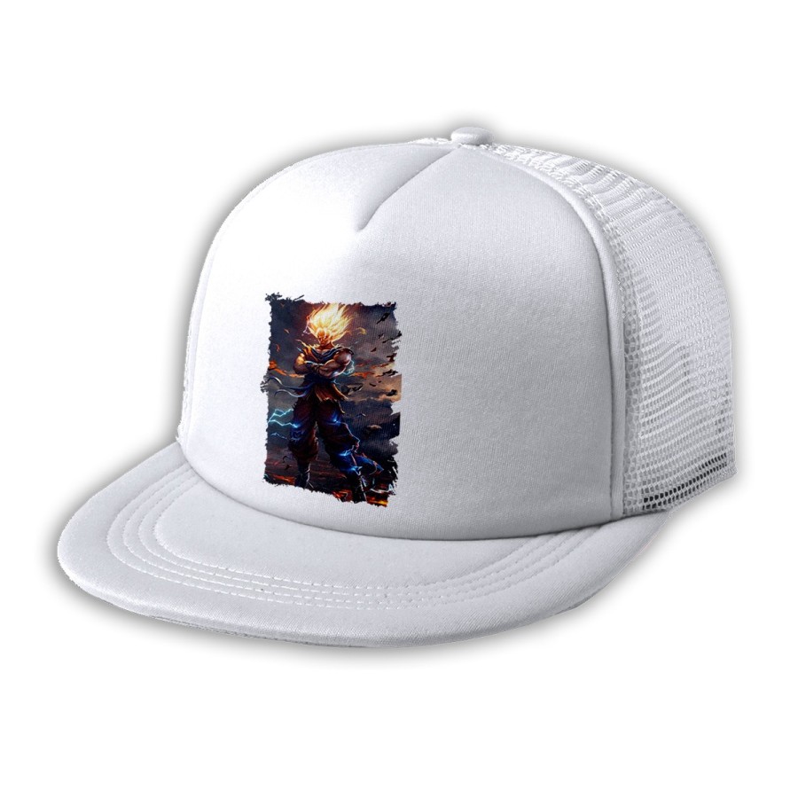 GORRA 5 PANELES REDECILLA TRASERA dragon ball z goku ssj realista real estilo rapero