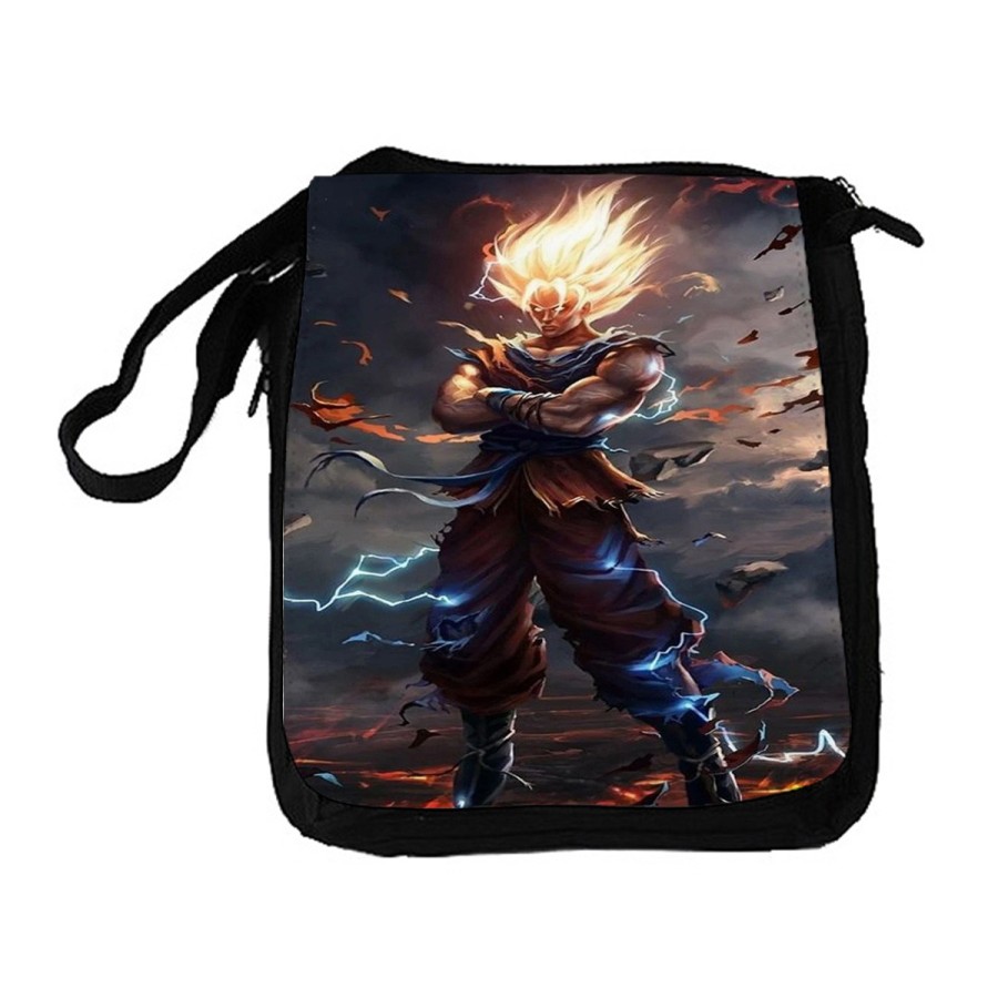 BANDOLERA REPORTERO MEDIANA BOLSO dragon ball z goku ssj realista real bolsa mochila hombro