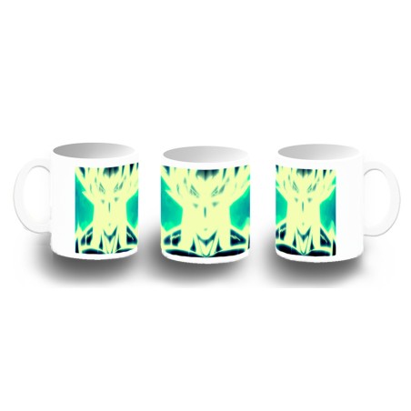 TAZA FOTOLUMINISCENTE GOKU LIMIT BREAKER ULTRA INSTINCT BRILLA OSCURIDAD