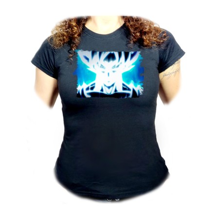 CAMISETA NEGRA MUJER GOKU LIMIT BREAKER ULTRA INSTINCT oferta personalizada