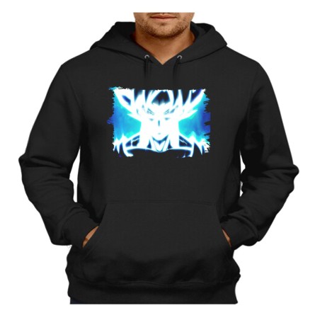 SUDADERA NEGRA CON CAPUCHA GOKU LIMIT BREAKER ULTRA INSTINCT adulto poliester algodón personalizada