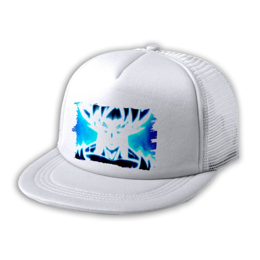 GORRA 5 PANELES REDECILLA TRASERA GOKU LIMIT BREAKER ULTRA INSTINCT estilo rapero