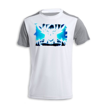 CAMISETA DISEÑO BICOLOR GOKU LIMIT BREAKER ULTRA INSTINCT personalizada