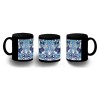 TAZA COMPLETAMENTE NEGRA HATSUNE MIKU FLORES JARDIN personalizada