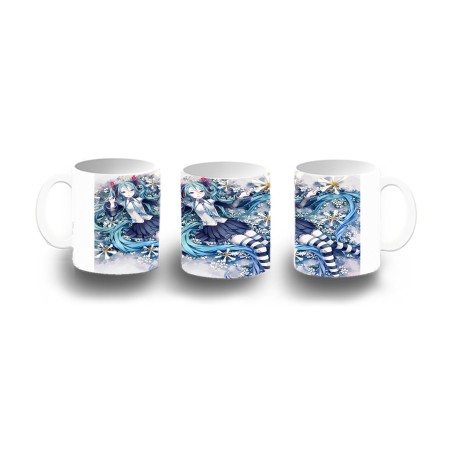TAZA DE PLASTICO HATSUNE MIKU FLORES JARDIN niños personalizada