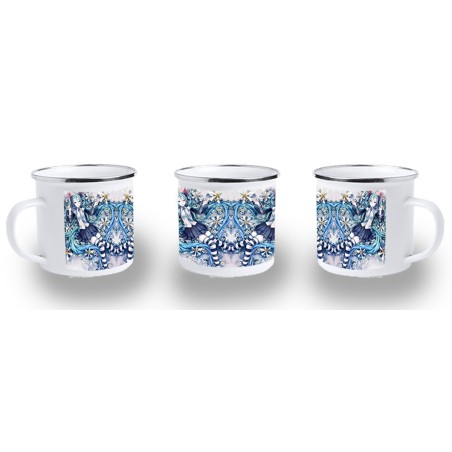 TAZA METALICA HATSUNE MIKU FLORES JARDIN metal personalizada
