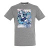 CAMISETA GRIS MEZCLA HATSUNE MIKU FLORES JARDIN moda verano personalizada