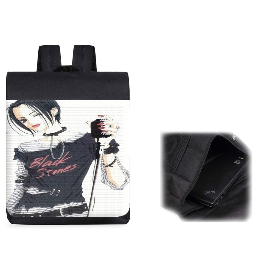 PACK MOCHILA Y ESTUCHE nana black stones anime serie punk rock material escolar