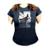 CAMISETA NEGRA MUJER nana black stones anime serie punk rock oferta personalizada