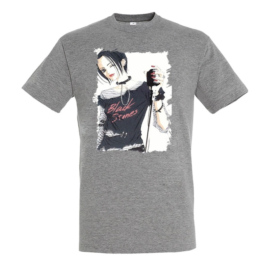 CAMISETA GRIS MEZCLA nana black stones anime serie punk rock moda verano personalizada