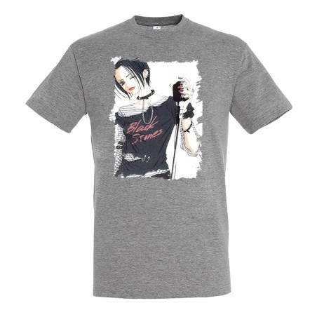 CAMISETA GRIS MEZCLA nana black stones anime serie punk rock moda verano personalizada