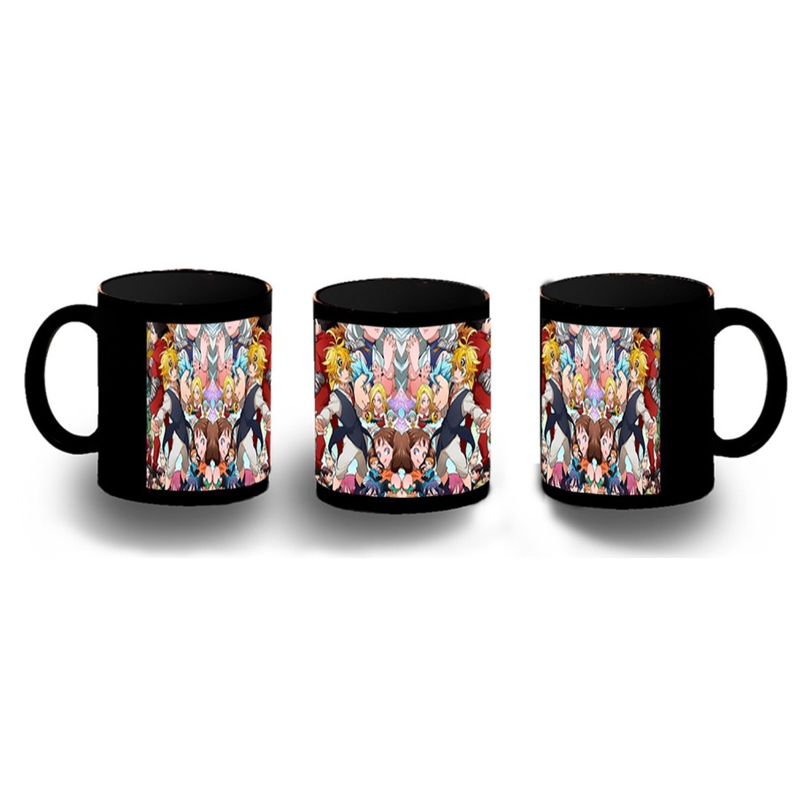 TAZA COMPLETAMENTE NEGRA NANATSU NO TAIZAI SIETE PECADOS personalizada