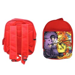 MOCHILA ROJA SASUKE Y NARUTO SHARINGAN backpack rucksak