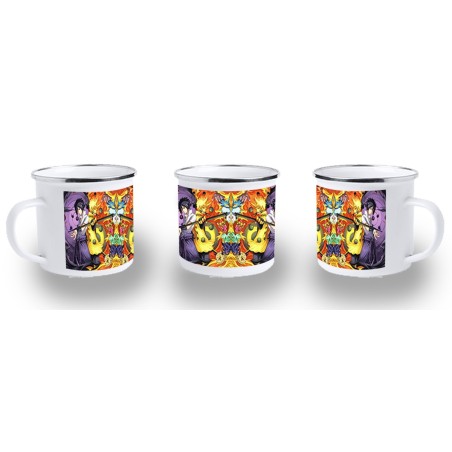 TAZA METALICA SASUKE Y NARUTO SHARINGAN metal personalizada