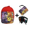 PACK MOCHILA ROJA Y ESTUCHE SASUKE Y NARUTO SHARINGAN material escolar