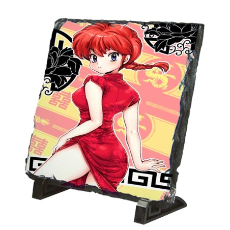 PLACA PIZARRA ranma 1/2 serie amor humor ecchi portafotos portafoto