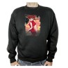 SUDADERA NEGRA ranma 1/2 serie amor humor ecchi adulto poliester algodón personalizada