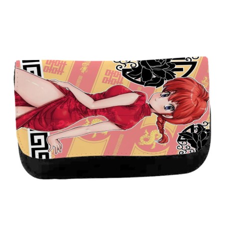 ESTUCHE NECESER DE LONA ranma 1/2 serie amor humor ecchi unisex negro monedero billetera