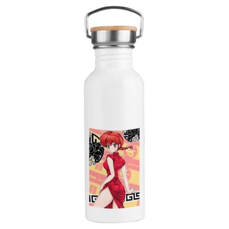 BIDON 750 ML ACERO INOXIDABLE ESTILO RETRO ranma 1/2 serie amor humor ecchi deporte deportivo botella