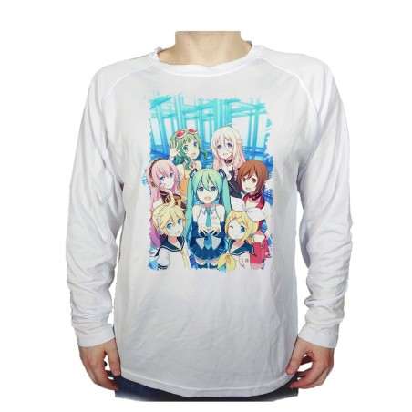 CAMISETA MANGA LARGA grupo musical vocaloid hatsune miku personalizada