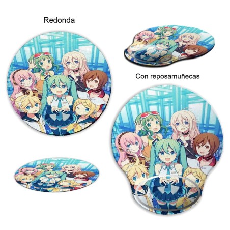 ALFOMBRILLA REDONDA grupo musical vocaloid hatsune miku pc raton