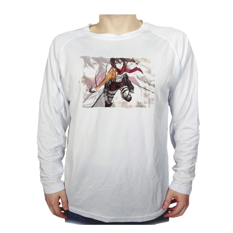 CAMISETA MANGA LARGA MIKASA ATAQUE A LOS TITANES personalizada