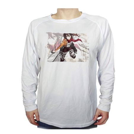 CAMISETA MANGA LARGA MIKASA ATAQUE A LOS TITANES personalizada