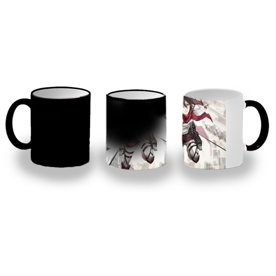 TAZA MÁGICA MIKASA ATAQUE A LOS TITANES personalizada