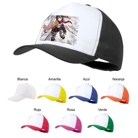 GORRA COLORES MIKASA ATAQUE A LOS TITANES color personalizada