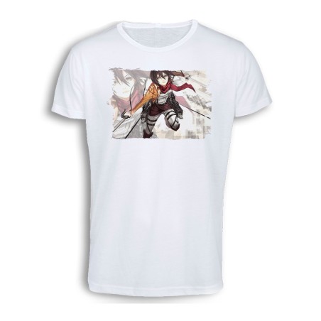 CAMISETA TACTO ALGODÓN MIKASA ATAQUE A LOS TITANES cómoda personalizada