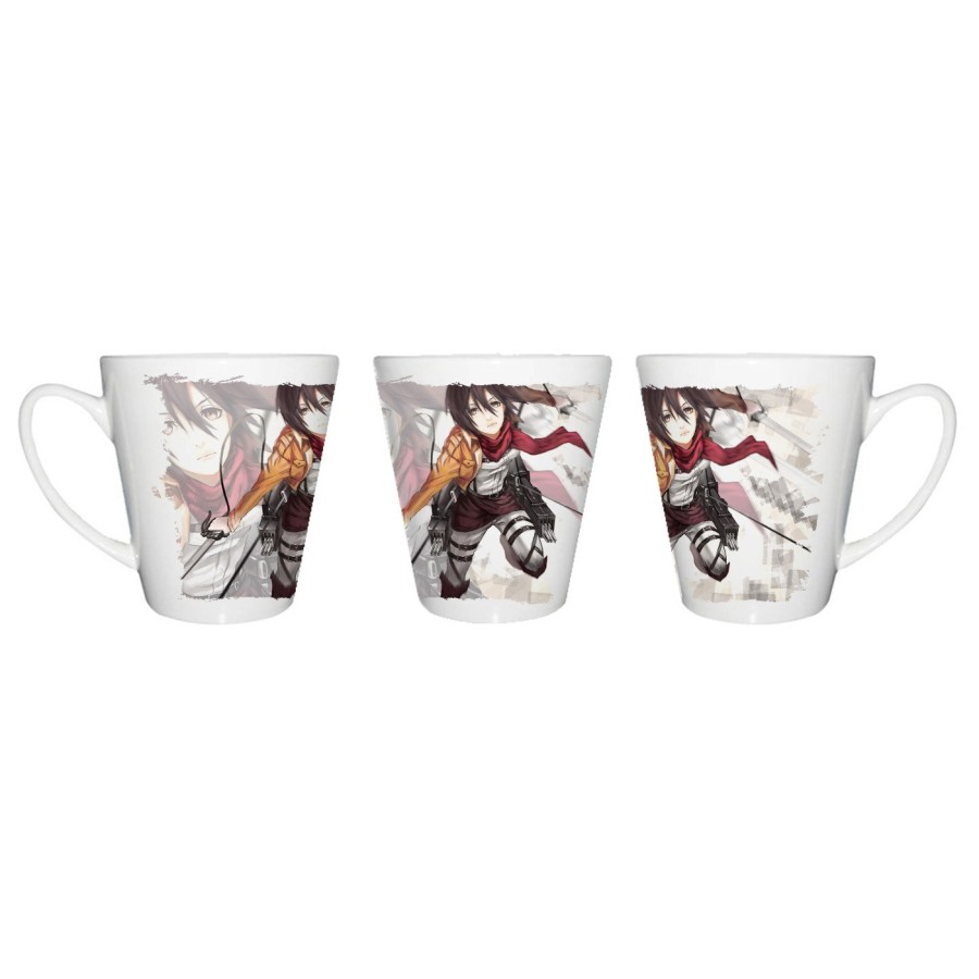 TAZA CÓNICA MIKASA ATAQUE A LOS TITANES conica personalizada