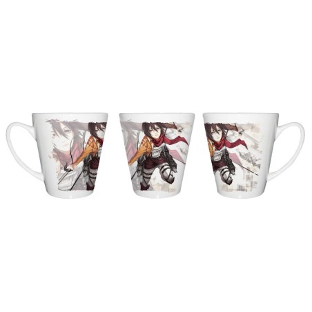 TAZA CÓNICA MIKASA ATAQUE A LOS TITANES conica personalizada